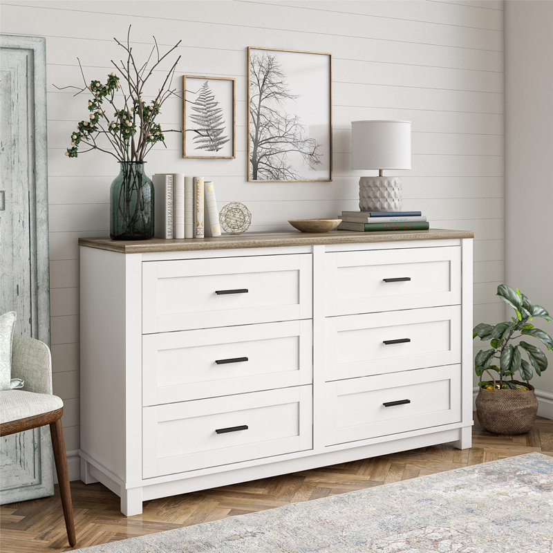 Laurel Foundry Modern Farmhouse Marcos 6 Drawer Double Dresser